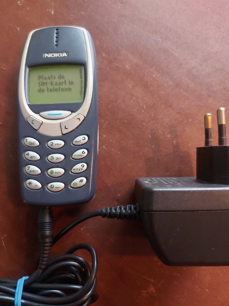 Nokia 3310 met oplader, Gebruikt, Blauw, Geen camera, Ophalen of Verzenden