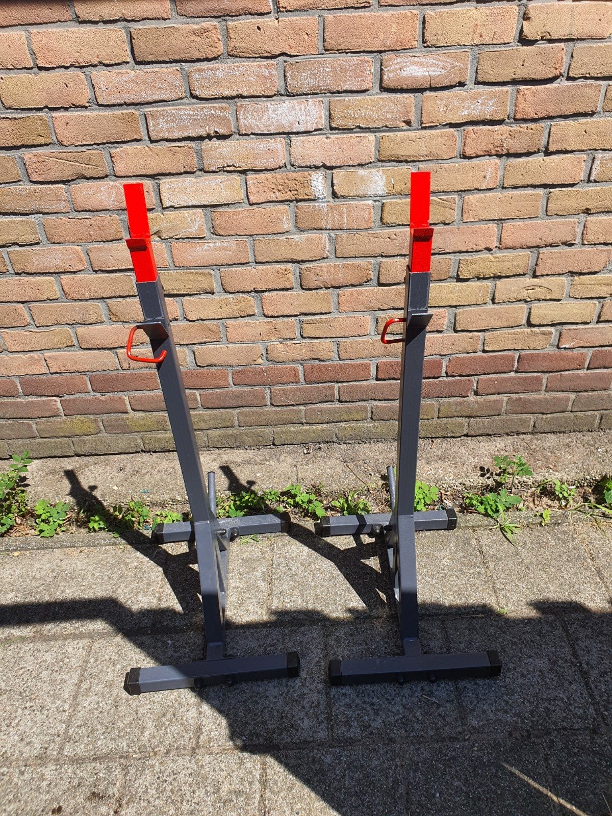Verstelbare Haltersteunen voor Krachttraining, Sport en Fitness, Fitnessmaterialen, Gebruikt, Overige typen, Armen, Benen, Borst
