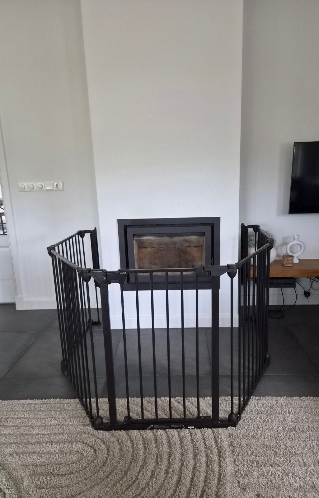 Zwart kachel/traphekje met deurtje!, Ophalen, Overige typen, Zo goed als nieuw, 115 cm of meer