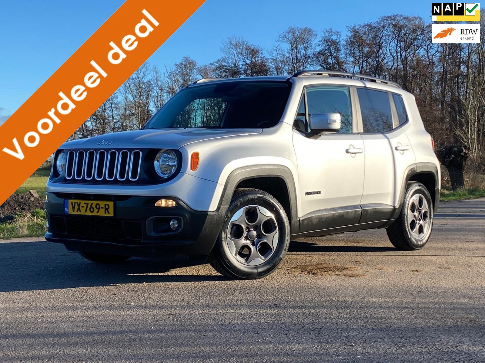Jeep Renegade 1.4 MultiAir Longitude Bedrijfsauto AIRCO NAP, Auto's, Stof, Gebruikt, 4 cilinders, 400 kg