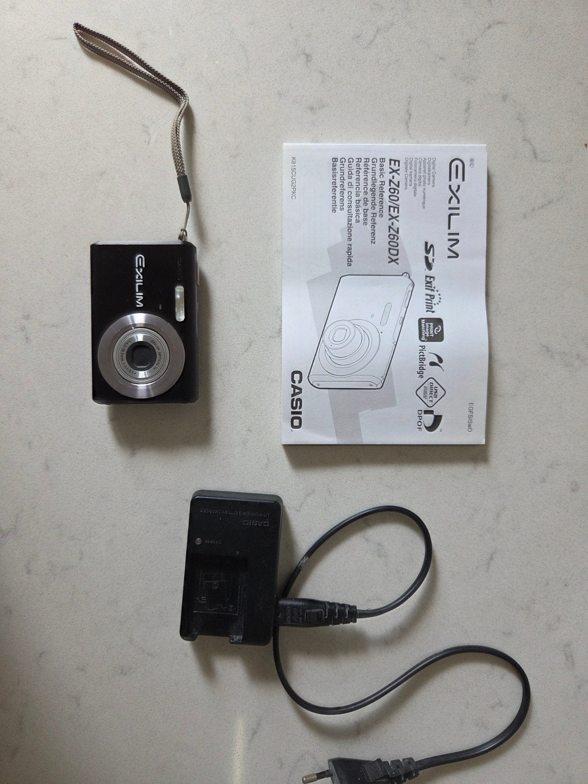 Casio Exilim EX-Z60 Compactcamera met 3x optische zoom, Ingebouwde flitser, Gebruikt, Ophalen of Verzenden, Compactcamera