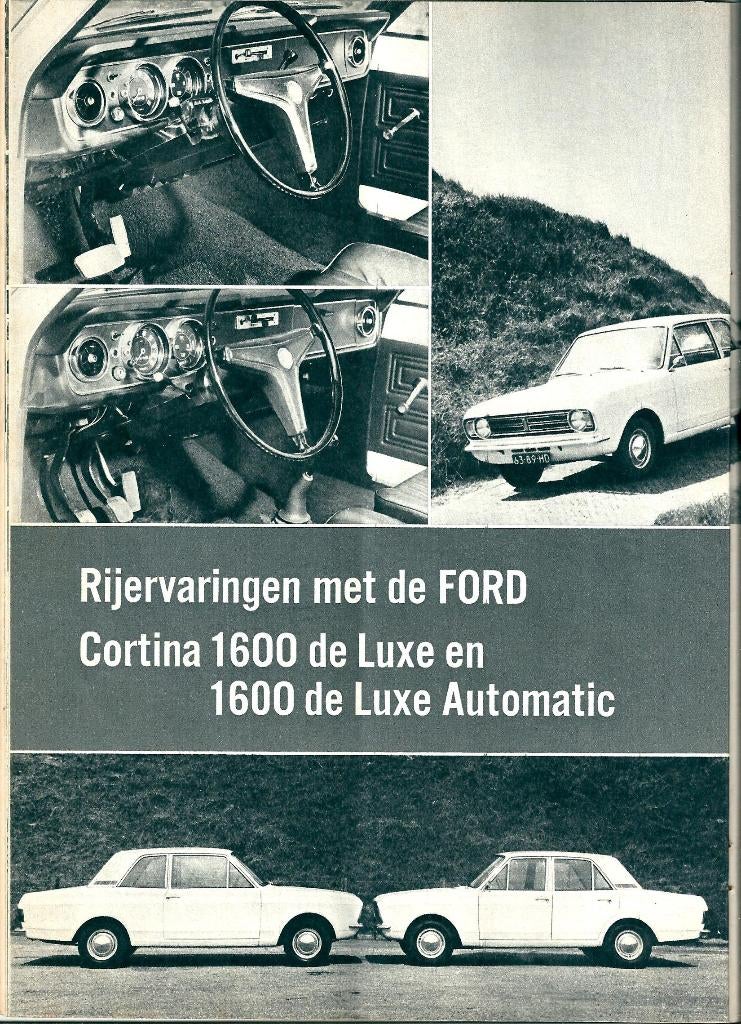 Autokampioen dubbeltest Ford Cortina 1600 en 1600 Automaat, Ophalen of Verzenden, Gelezen, Ford