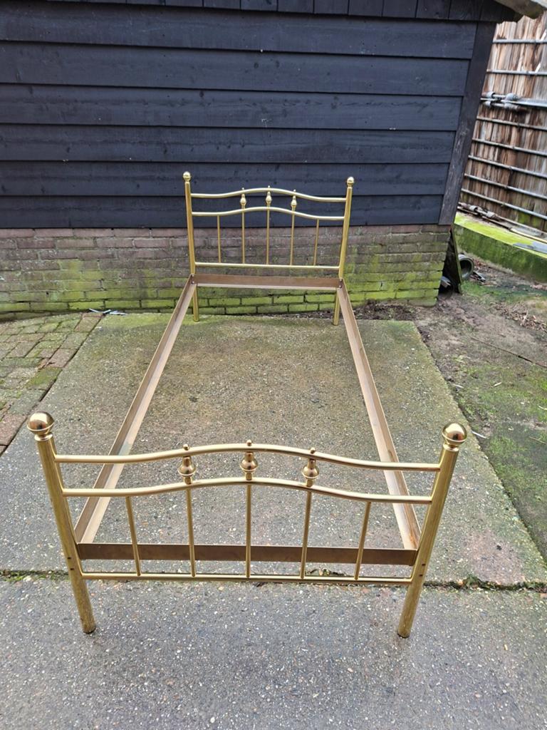 Zware kwaliteit prinsessen bed, Ophalen, 90 cm, Eenpersoons, Wit