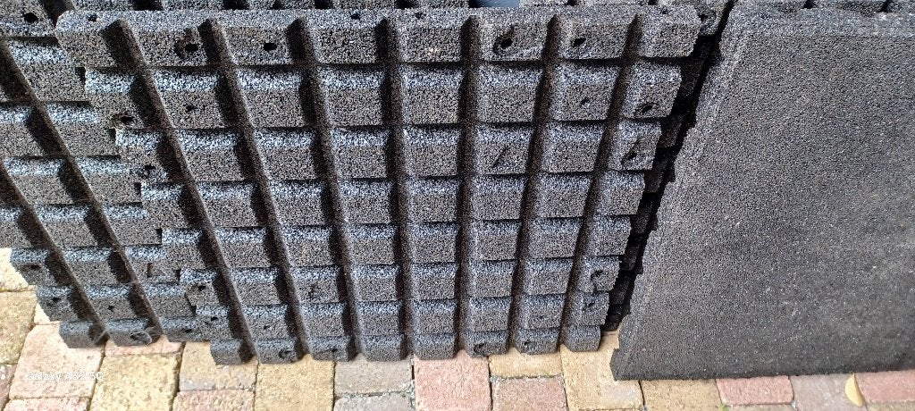 Fitness rubbertegels, Tuin en Terras, Tegels en Klinkers, Ophalen, Rubber, Nieuw, Minder dan 5 m²