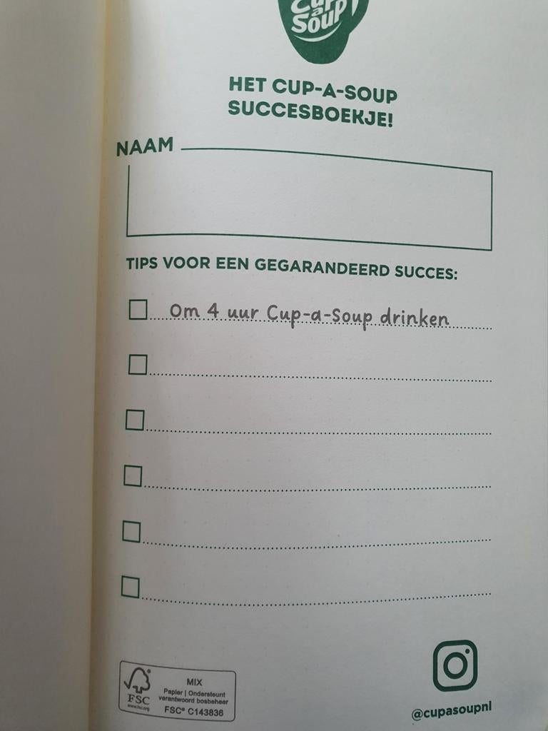 CUP A SOUP NOTITIEBOEKJE, Ophalen of Verzenden, Nieuw