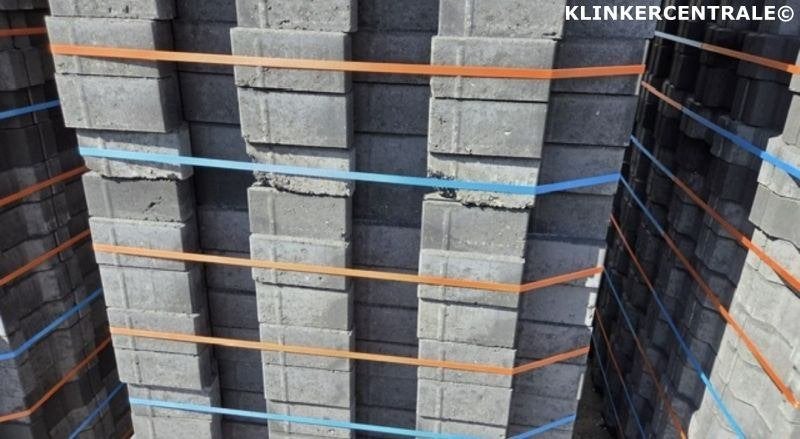 308,6m2 antraciet B-KEUS H-klinkers betonklinkers dubbel-T v, Tuin en Terras, Info@morssinkhof-groep.nl, Verzenden, Klinkers, Nieuw