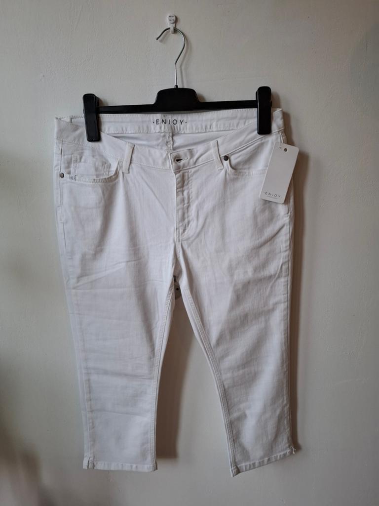 Enjoy Capri wit stretch katoen maat 44, Wit, Maat 42/44 (L), Enjoy, Nieuw