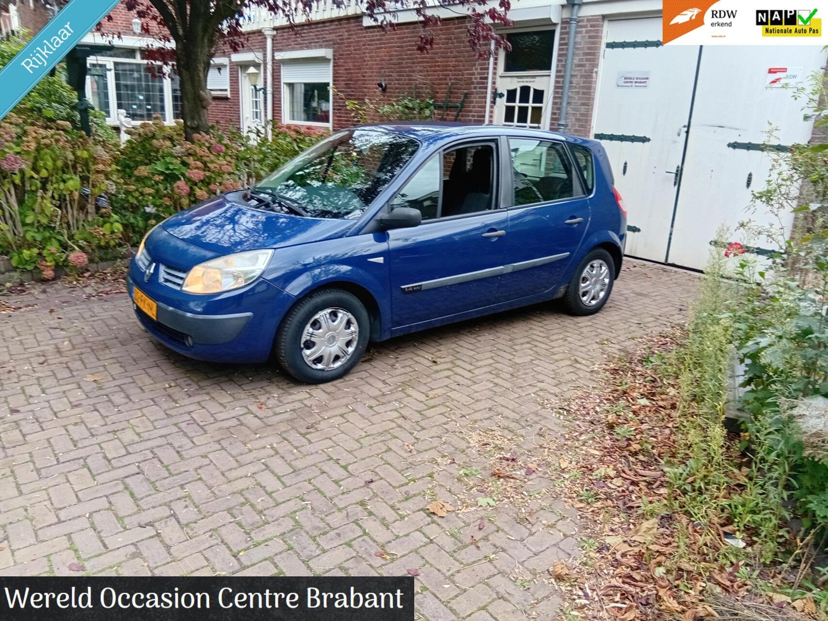 Renault Scenic 1.4 16V Expression lpg g3 apk 10 26, Auto's, Renault, Voorwielaandrijving, Gebruikt, 4 cilinders, Blauw