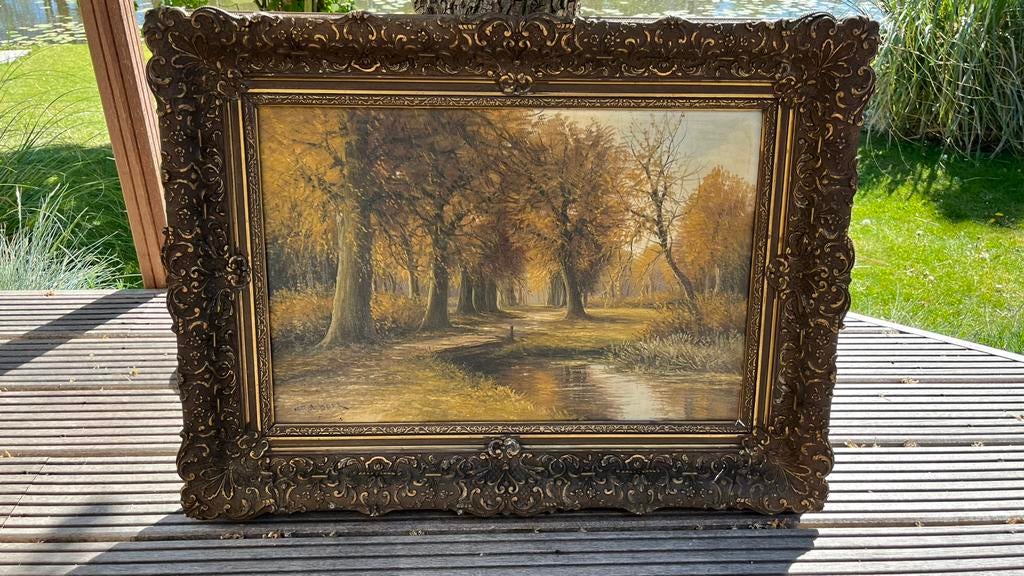 Herfst schilderij, Antiek en Kunst, Kunst | Schilderijen | Klassiek, Ophalen