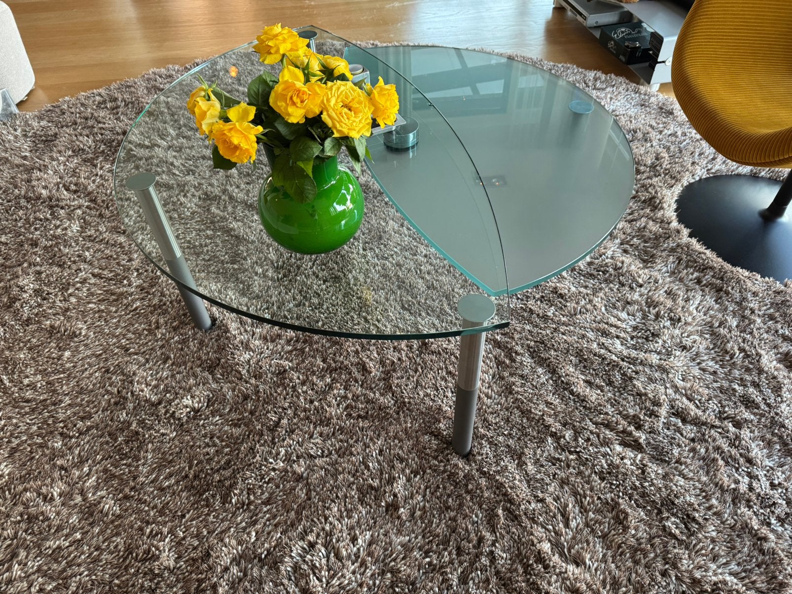 Ronald Schmitt Design Frame 9007 salontafel–Gunther Kleinert, Ophalen, Gebruikt, Rond, Glas