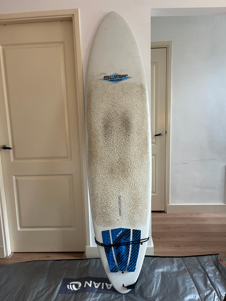 Surfboard 7,2 - incl. Boardbag Leash Fins, Ophalen, Gebruikt, Funboard, Met koord