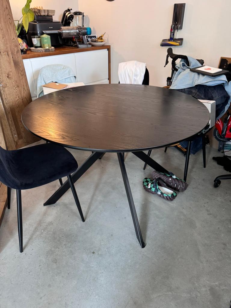 Mooie ronde tafel!, Huis en Inrichting, Tafels | Eettafels, Ophalen, Gebruikt, Rond, Vijf personen of meer