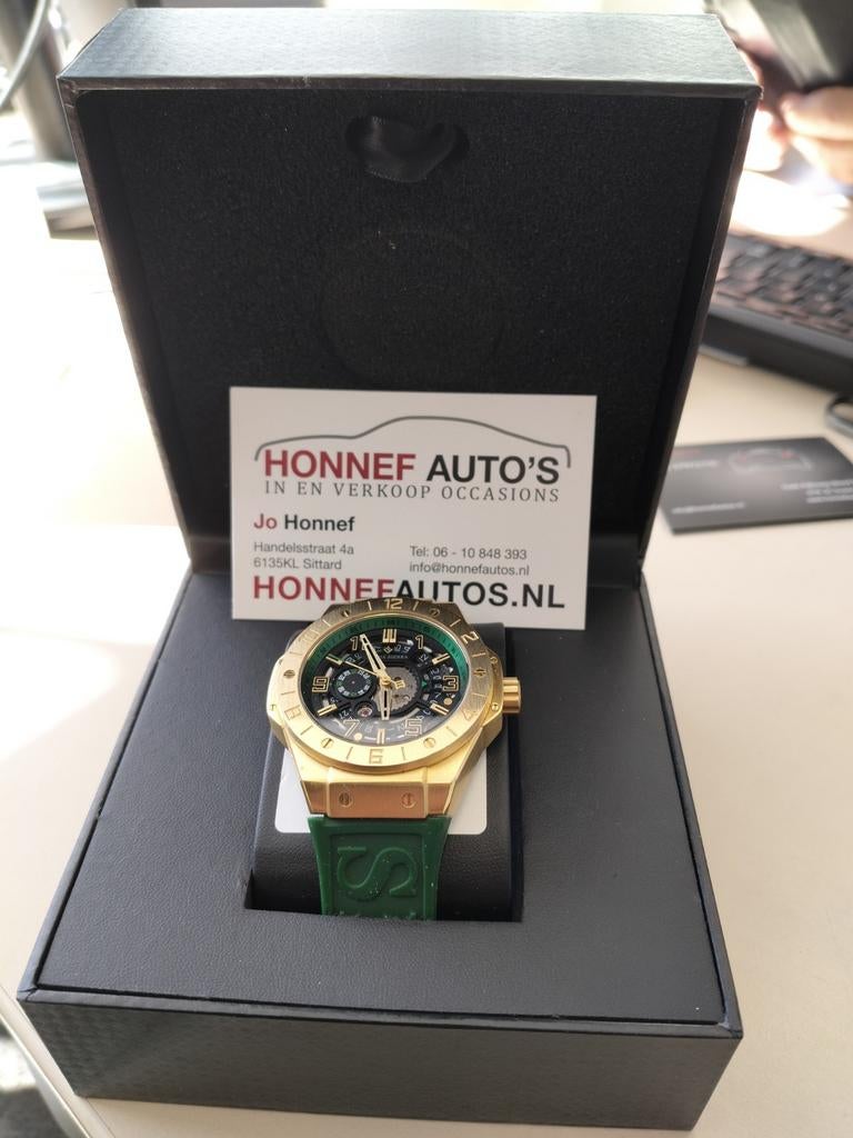 Nieuw Alpha Sierra Hellcat Herenhorloge - Goud/Groen, Overige merken, Overige materialen, Polshorloge, Nieuw