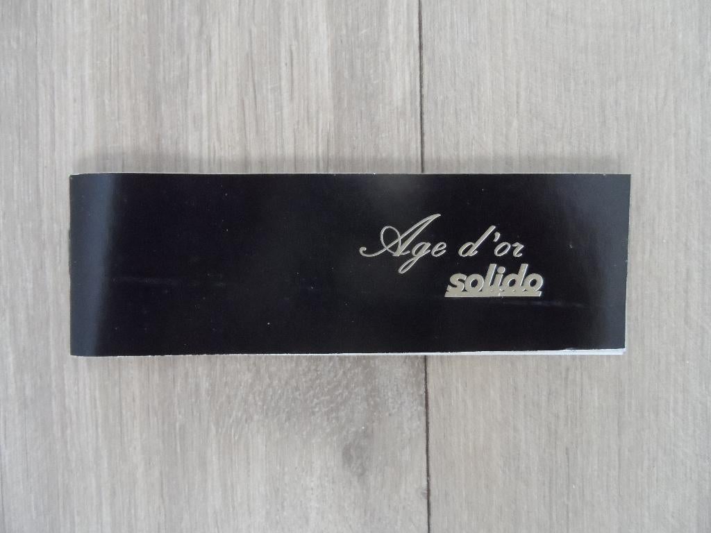 Solido Age d'or folder, catalogus, Ophalen of Verzenden, Nieuw