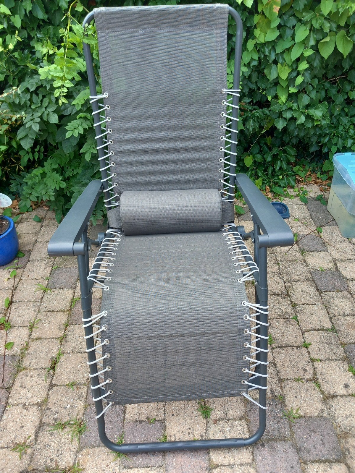 2x Ligstoelen Intratuin - Prima staat, Ophalen, Gebruikt, Textileen, Verstelbaar
