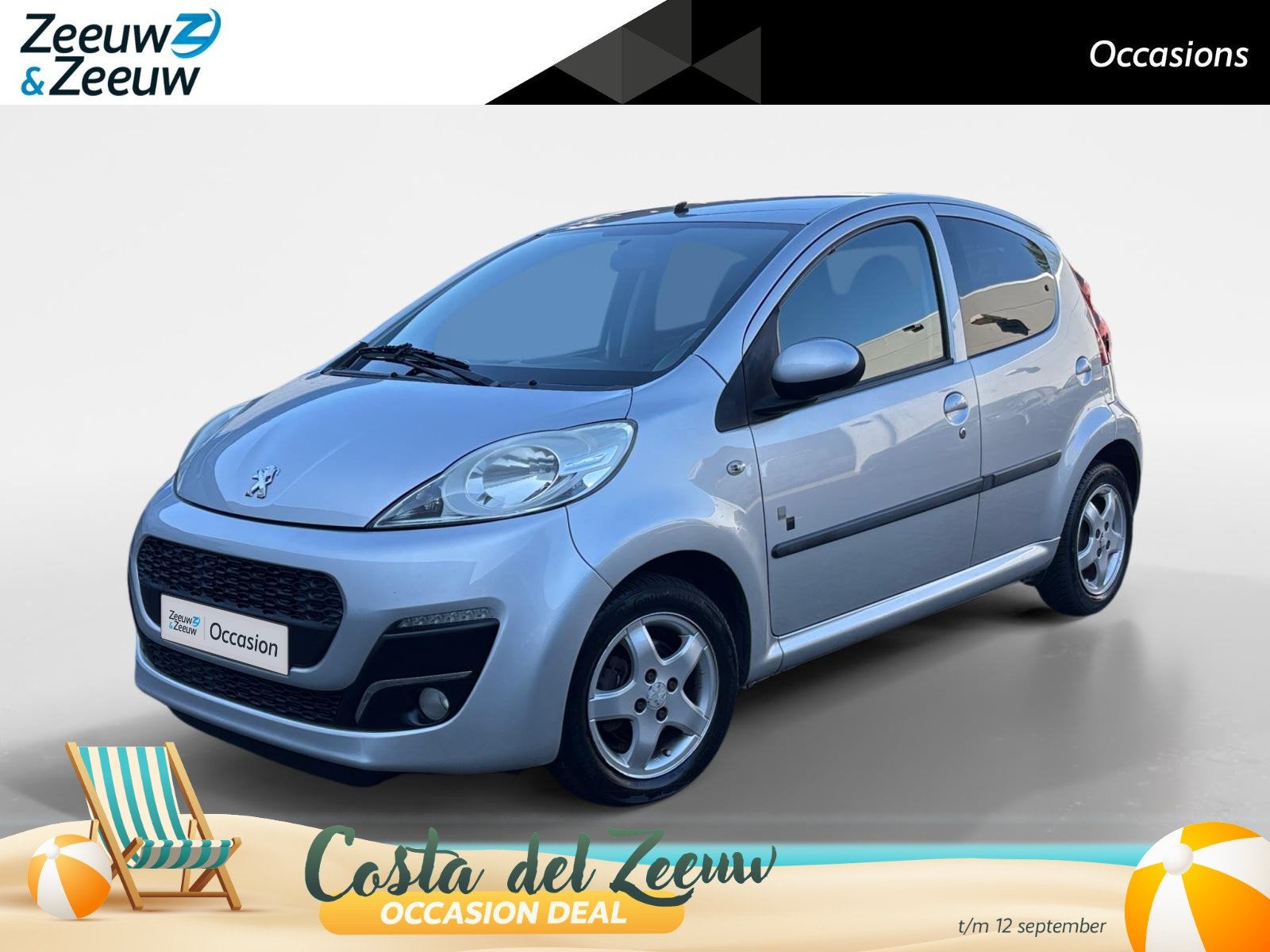 Peugeot 107 1.0 Black & Silver | Airco | Elektr. Ramen | Blu, Auto's, Peugeot, Voorwielaandrijving, Gebruikt, 4 stoelen, Alcantara