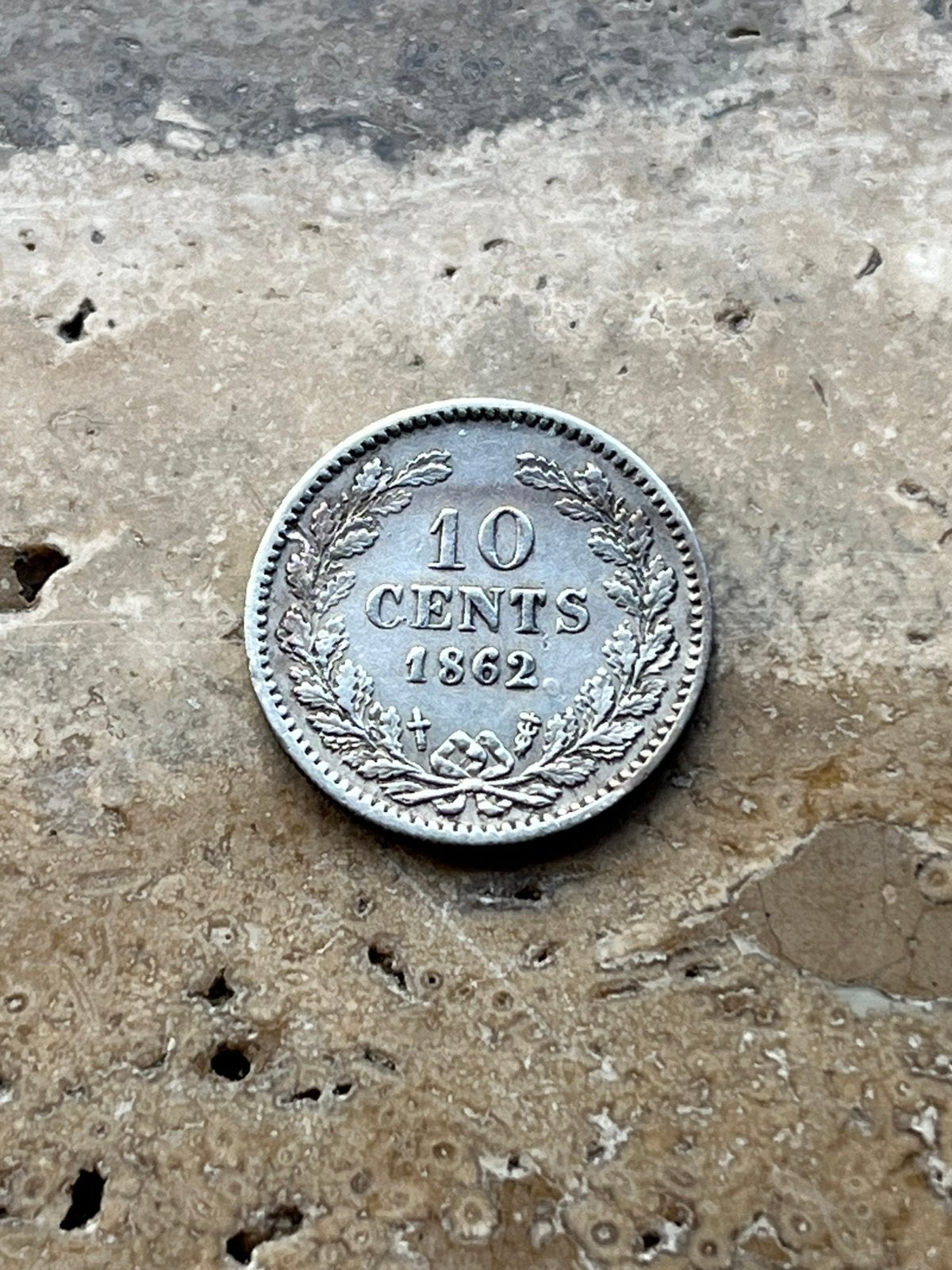 10 cent 1862 Willem III, zeer mooie kwaliteit, zeldzaam, Postzegels en Munten, Koning Willem III, Zilver, Ophalen of Verzenden