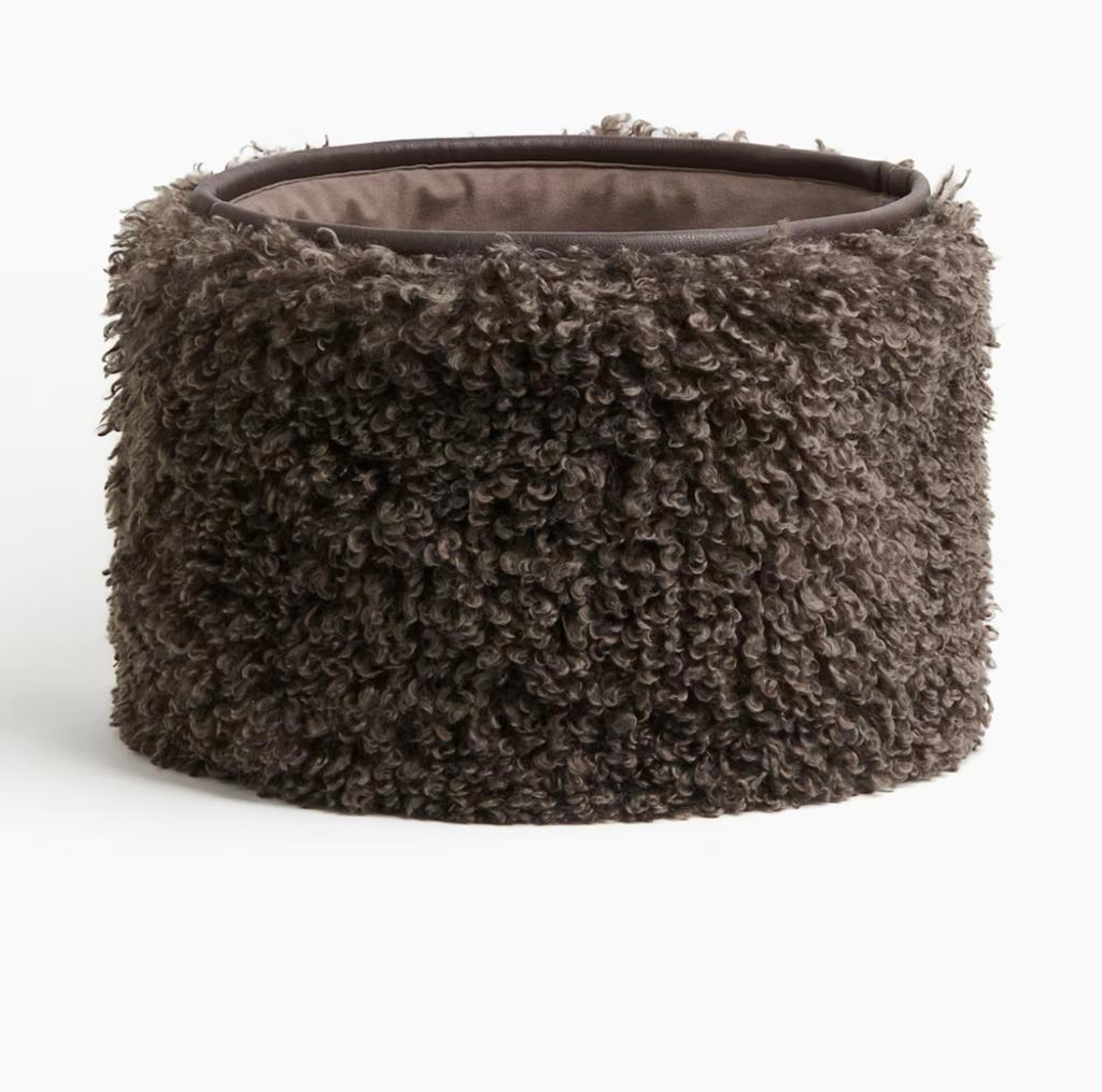 H&M, opbergmand, fluffy, bruin, Nieuw, Ophalen of Verzenden, Japandi, Bruin