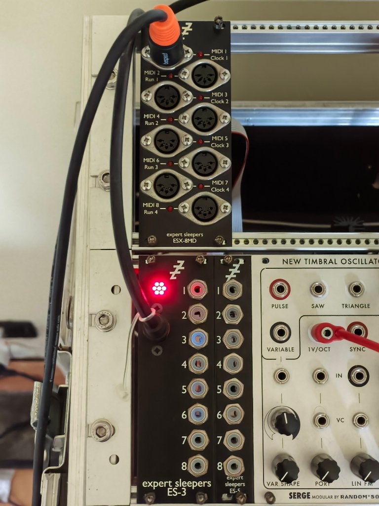 Expert Sleepers ES-5 MK3 + ESX-8MD MK2 eurorack midi, Muziek en Instrumenten, Synthesizers, Verzenden, Zo goed als nieuw, Overige aantallen