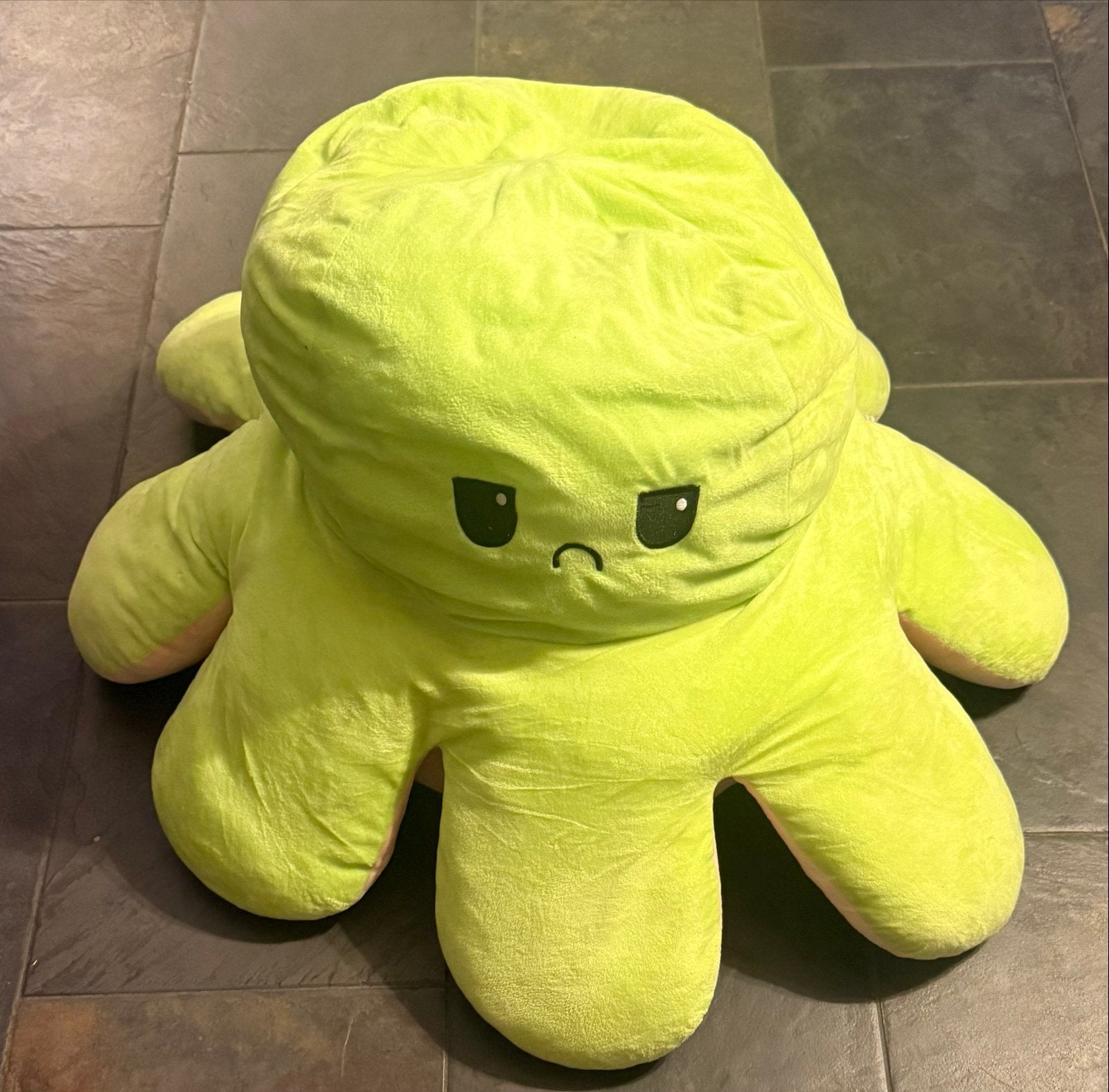 Grote omkeerbare octopus knuffel - 95 cm, Ophalen, Overige typen, Zo goed als nieuw, Meerkleurig