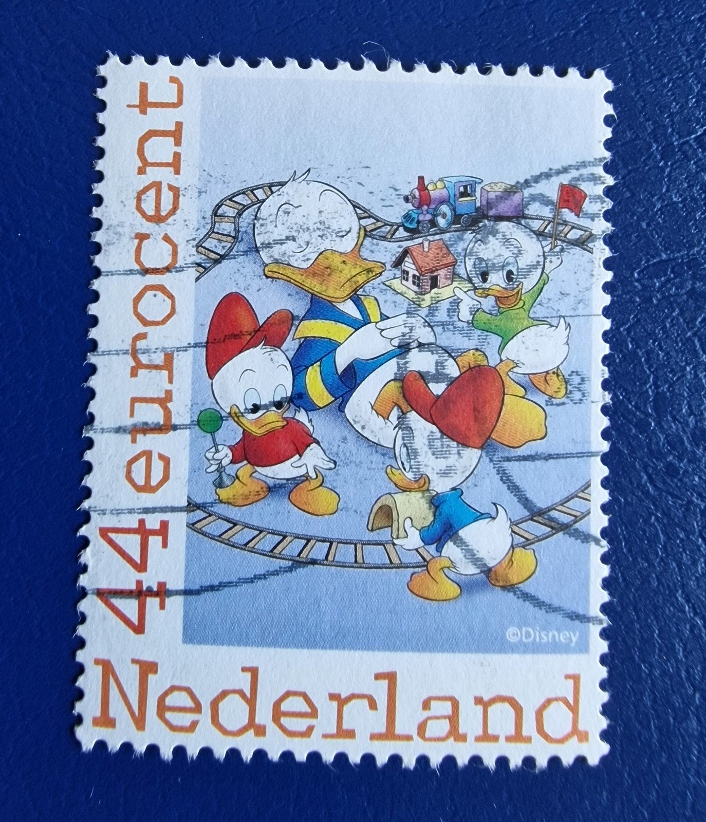 kv1263 Donald Duck persoonlijke postzegel trein, Postzegels en Munten, Postzegels | Nederland, Ophalen of Verzenden, Na 1940, Gestempeld