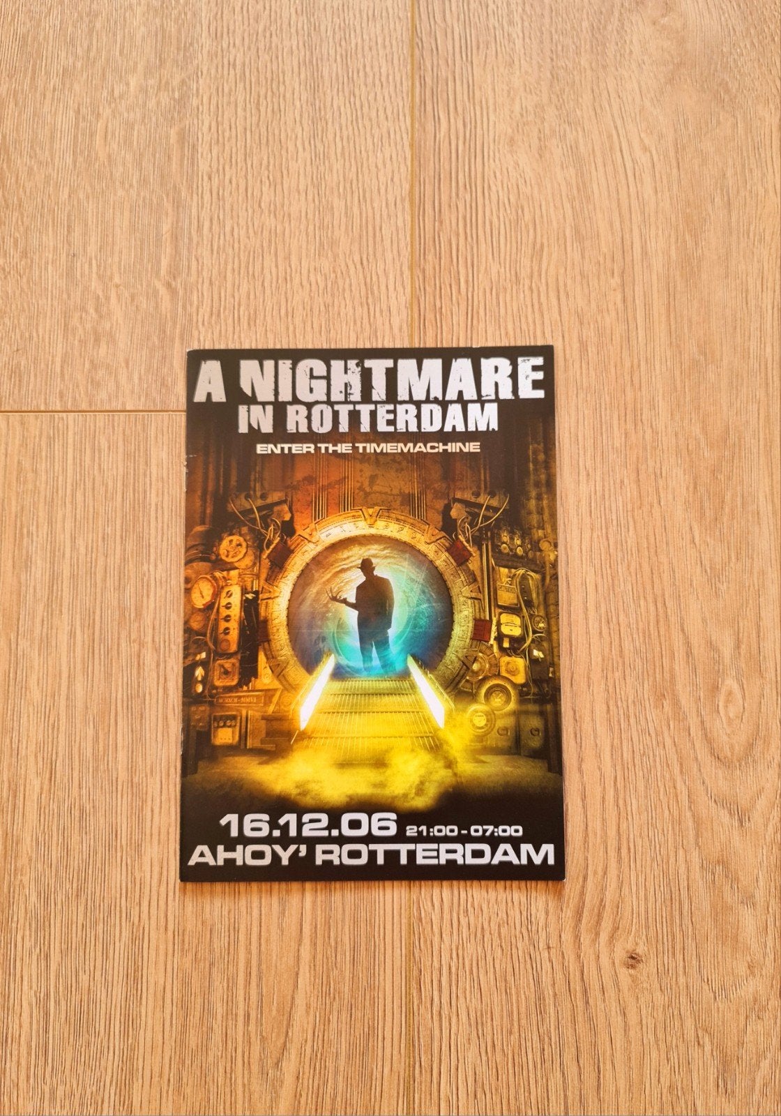 Flyer - A Nightmare in Rotterdam - Enter the Time Machine, Rechthoekig Staand, A4 of kleiner, Ophalen of Verzenden, Zo goed als nieuw