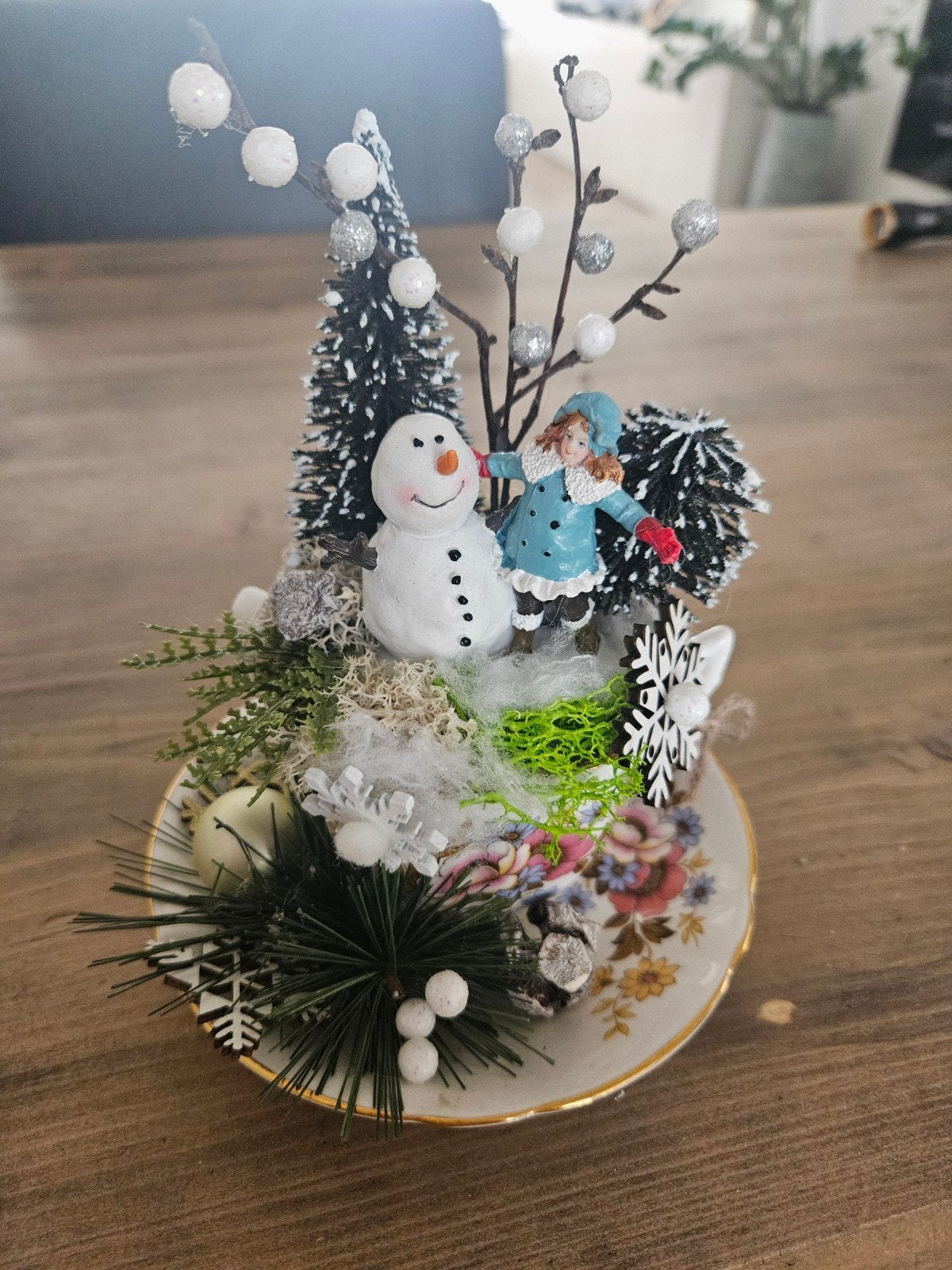 Winter tafereel Kop en Schotel, Ophalen