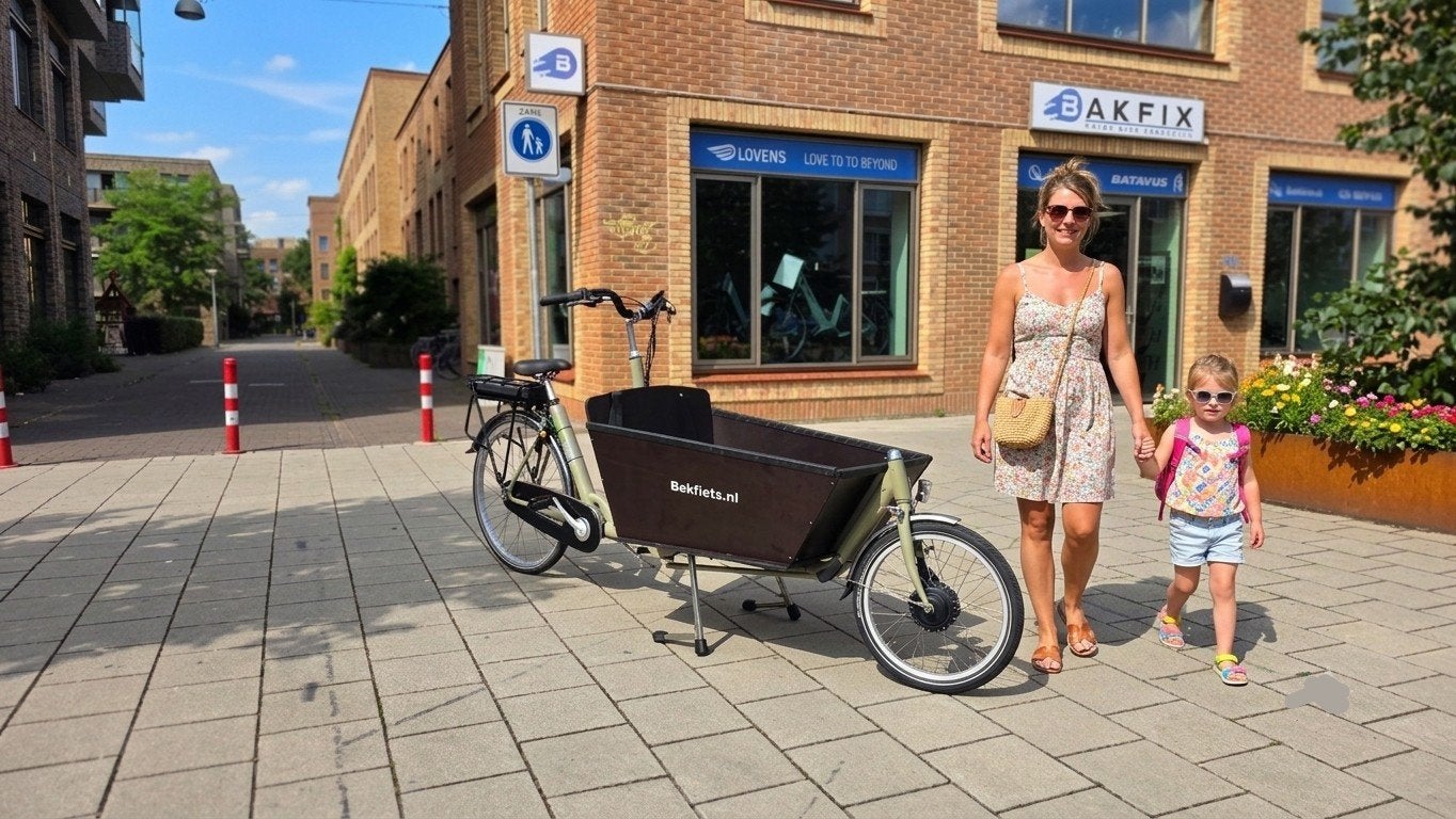 2dehands elektrische bakfiets met regentent, Overige merken, Gebruikt, Goederen, Huif