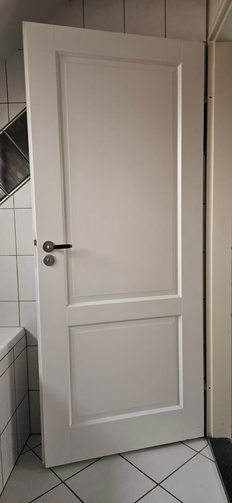Opdekdeuren 2 stuks, Doe-het-zelf en Verbouw, Deuren en Horren, Ophalen, Binnendeur, 200 tot 215 cm