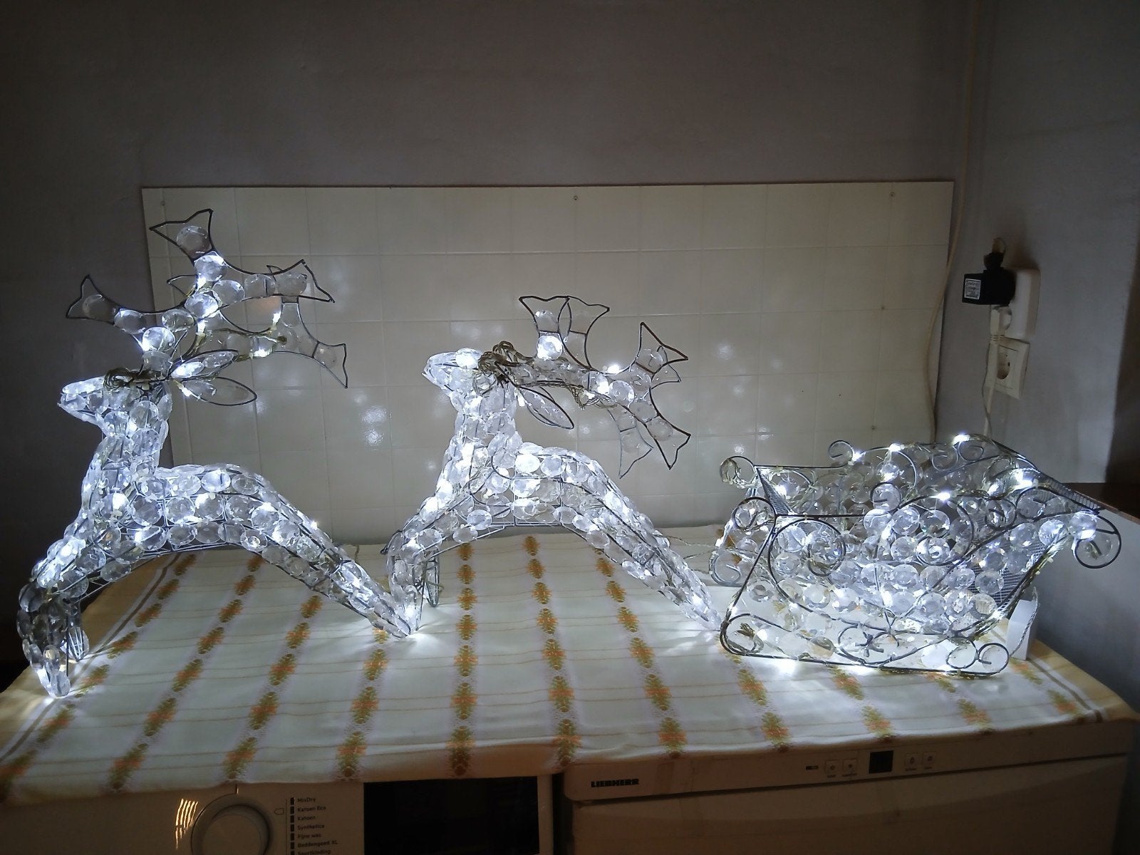 kerst rendieren met arreslee, Ophalen, Gebruikt