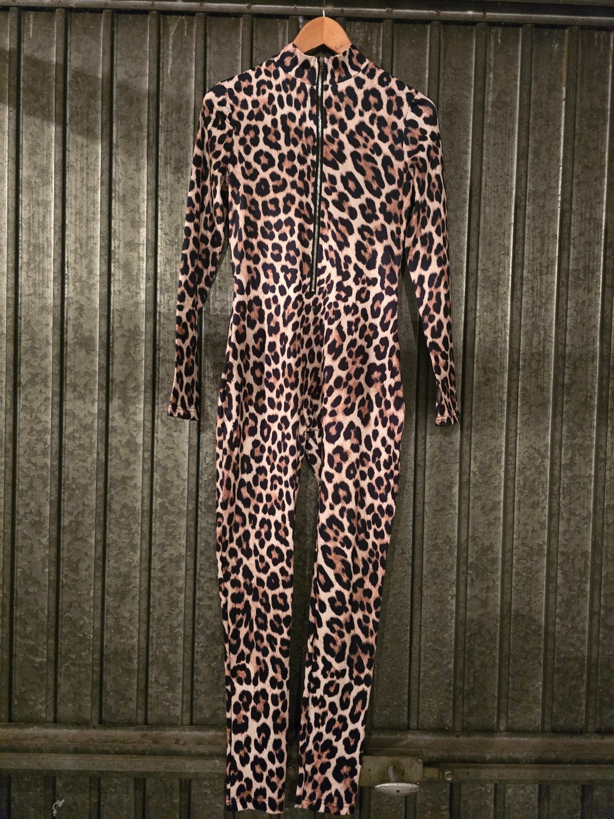 Stijlvolle Luipaardprint Jumpsuit met Rits, Bruin, Verzenden, Nieuw, Onbekend