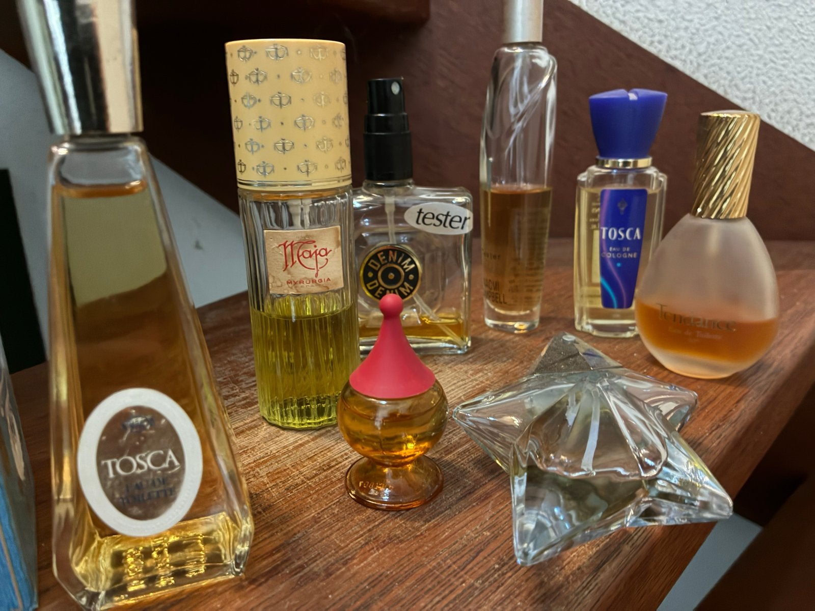 11 vintage parfumflesje, geuren, Ophalen of Verzenden, Gebruikt