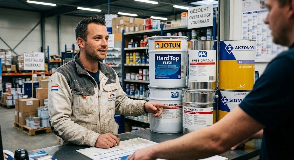 GEZOCHT Jotun HardTop PPG Akzo Nobel Sigma 2K Polyurethane, Ophalen, Wit