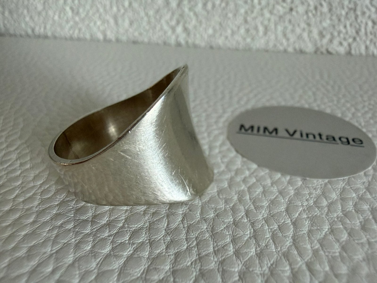Foto 3 van H018/ Vintage Zilveren Statement ring Scandinavië 19 1/4