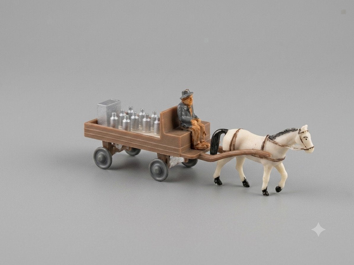 Siku Plastic V 429 Melkwagen met Paard, Hobby en Vrije tijd, Modelauto's | 1:43, Ophalen of Verzenden, Zo goed als nieuw, Tractor of Landbouw