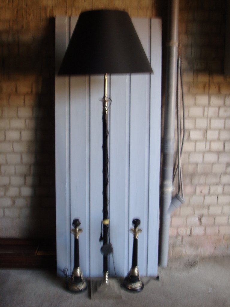 staande lamp met kap +2 tafel standaards zonder kap, Ophalen, Zo goed als nieuw
