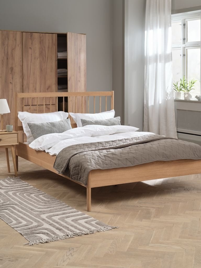 STUBBEROB bedframe 180x200, Ophalen, Bruin, Tweepersoons, Zo goed als nieuw