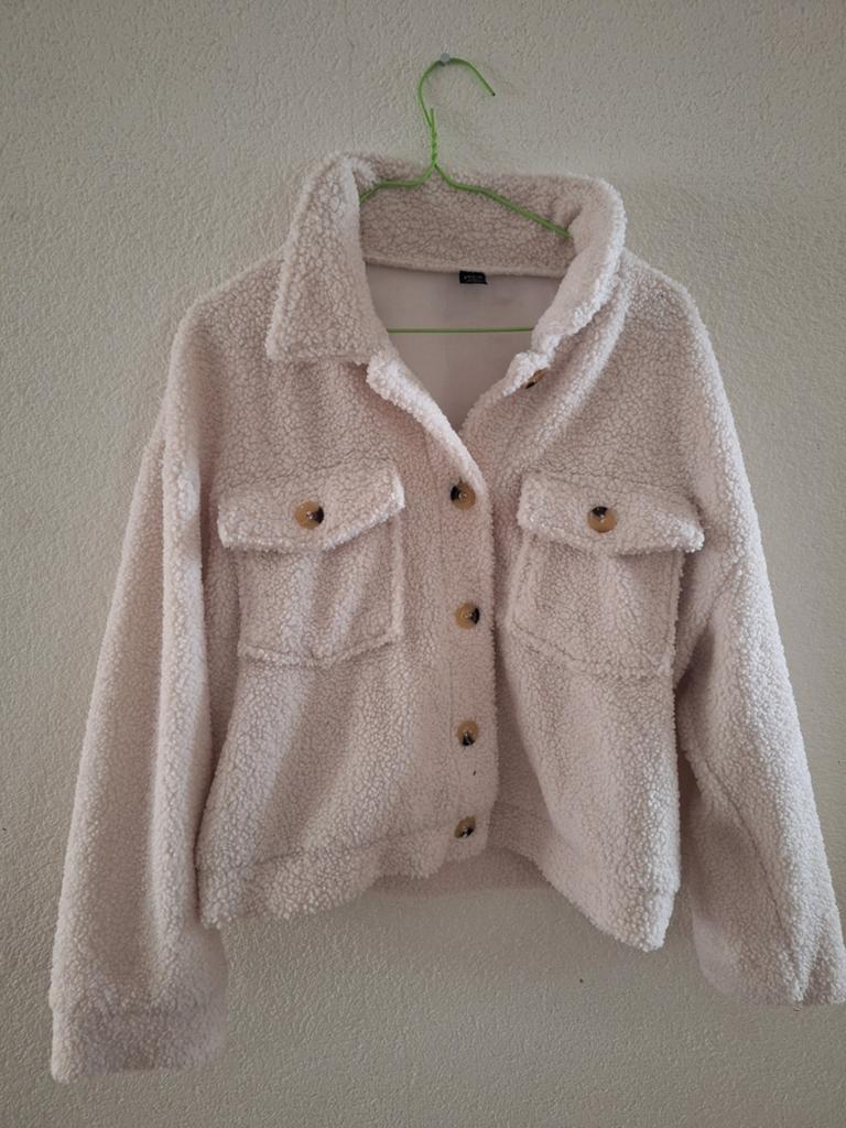 Teddy jasje, Maat 38/40 (M), Beige, Ophalen of Verzenden, Zo goed als nieuw