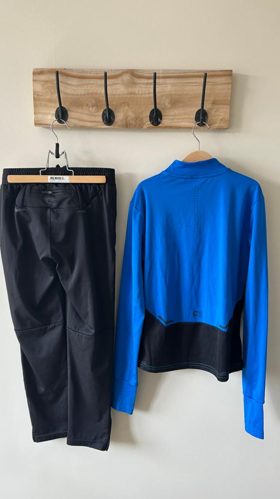 Blauw Cruyff pak maat 140, Ophalen of Verzenden, Zo goed als nieuw, Jongen, Overige typen