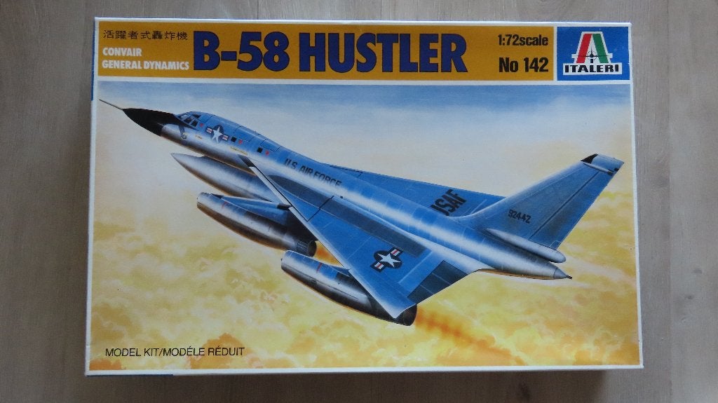 Convair/GD B-58 Hustler bommenwerper Italeri 1/72, Hobby en Vrije tijd, Modelbouw | Vliegtuigen en Helikopters, 1:72 tot 1:144