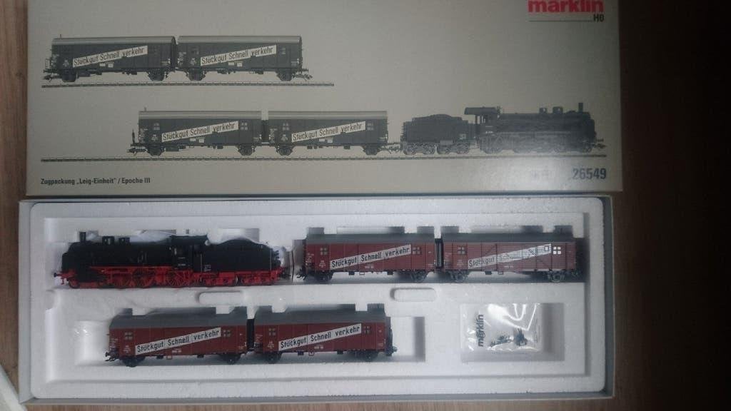 Marklin -Treinset "Leig-eenheid" DB met BR 38 - Mfx + Geluid, Ophalen, Wisselstroom, Locomotief, Zo goed als nieuw