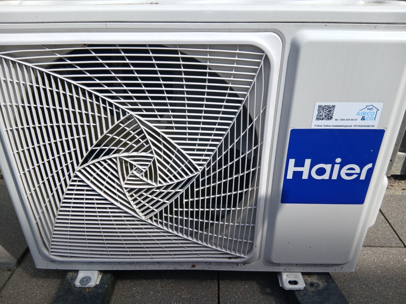 Haier airco binnen buitenunit 25uYeffra-c 2.6 kw, Ophalen, Wandairco, 60 tot 100 m³, 3 snelheden of meer