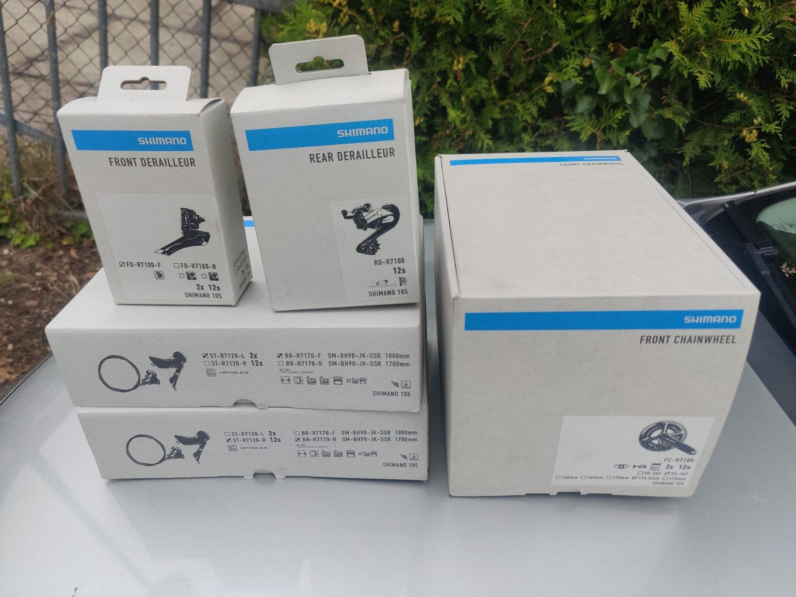 Shimano 105 groepset 2x12 nieuw in doos, Fietsen en Brommers, Fietsonderdelen, Shimano 105, Nieuw, Ophalen of Verzenden, Aluminium