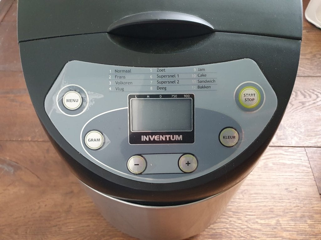 Broodbakmachine merk Inventum model BM90, Witgoed en Apparatuur, Broodbakmachines, Gebruikt, Ophalen, Met timer, Kijkvenster