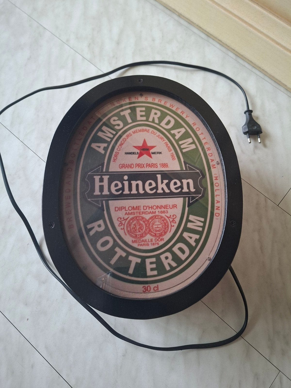 Heineken wand lichtbak, Ophalen of Verzenden, Zo goed als nieuw, Lichtbak of (neon) lamp