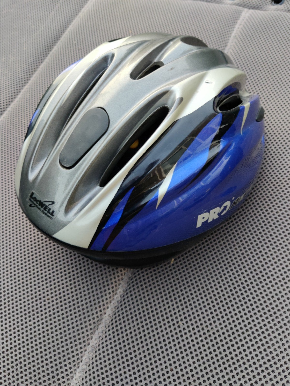 Fietshelm PROWELL Locwell - Grijs/Blauw, Gebruikt, Overige maten, Ophalen of Verzenden, PROWELL Locwell