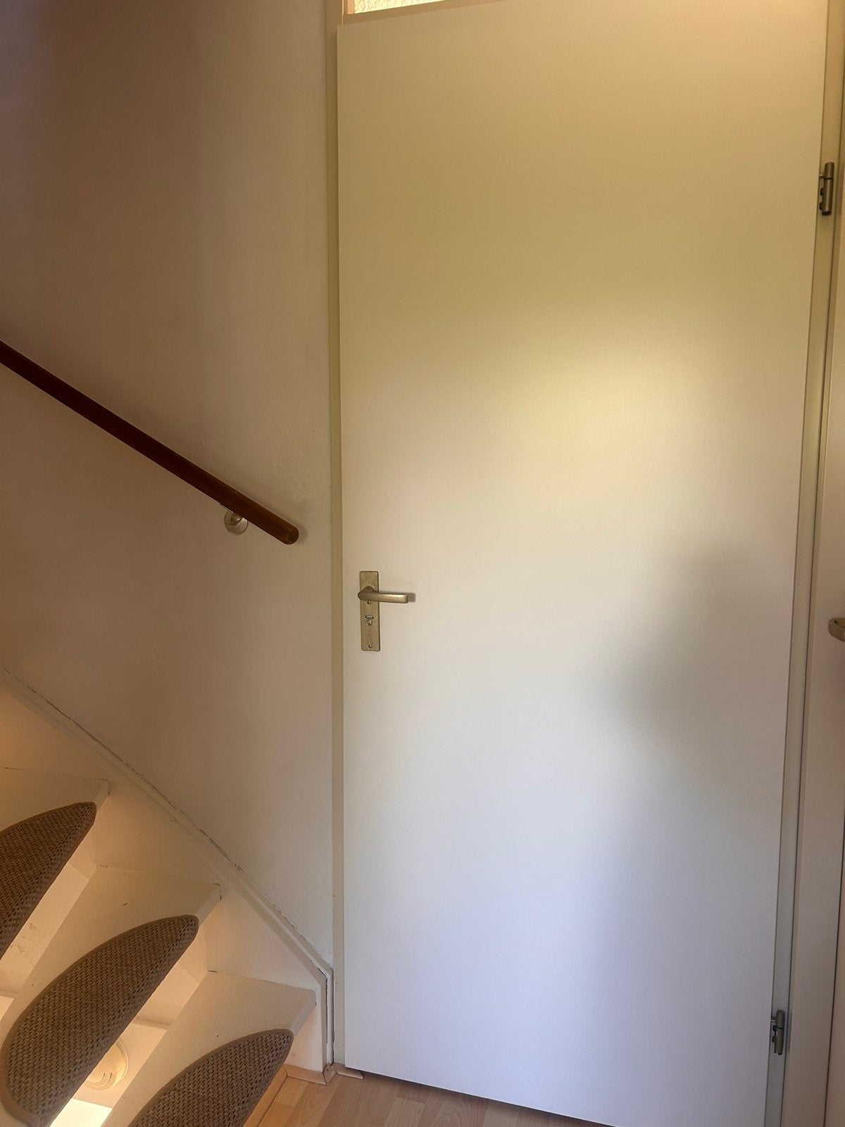 2 opdekdeuren, gebroken wit, rechtsdraaiend (82,5x200cm), Gebruikt, 80 tot 100 cm, Binnendeur, Ophalen of Verzenden