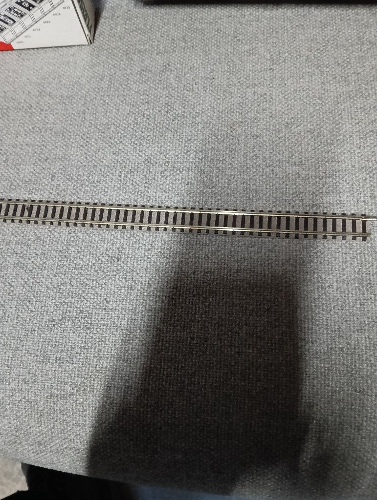 Fleischmann 9100 N Rechte rail, 222 mm, Piccolo, Gelijkstroom, Fleischmann, Rails, Ophalen of Verzenden