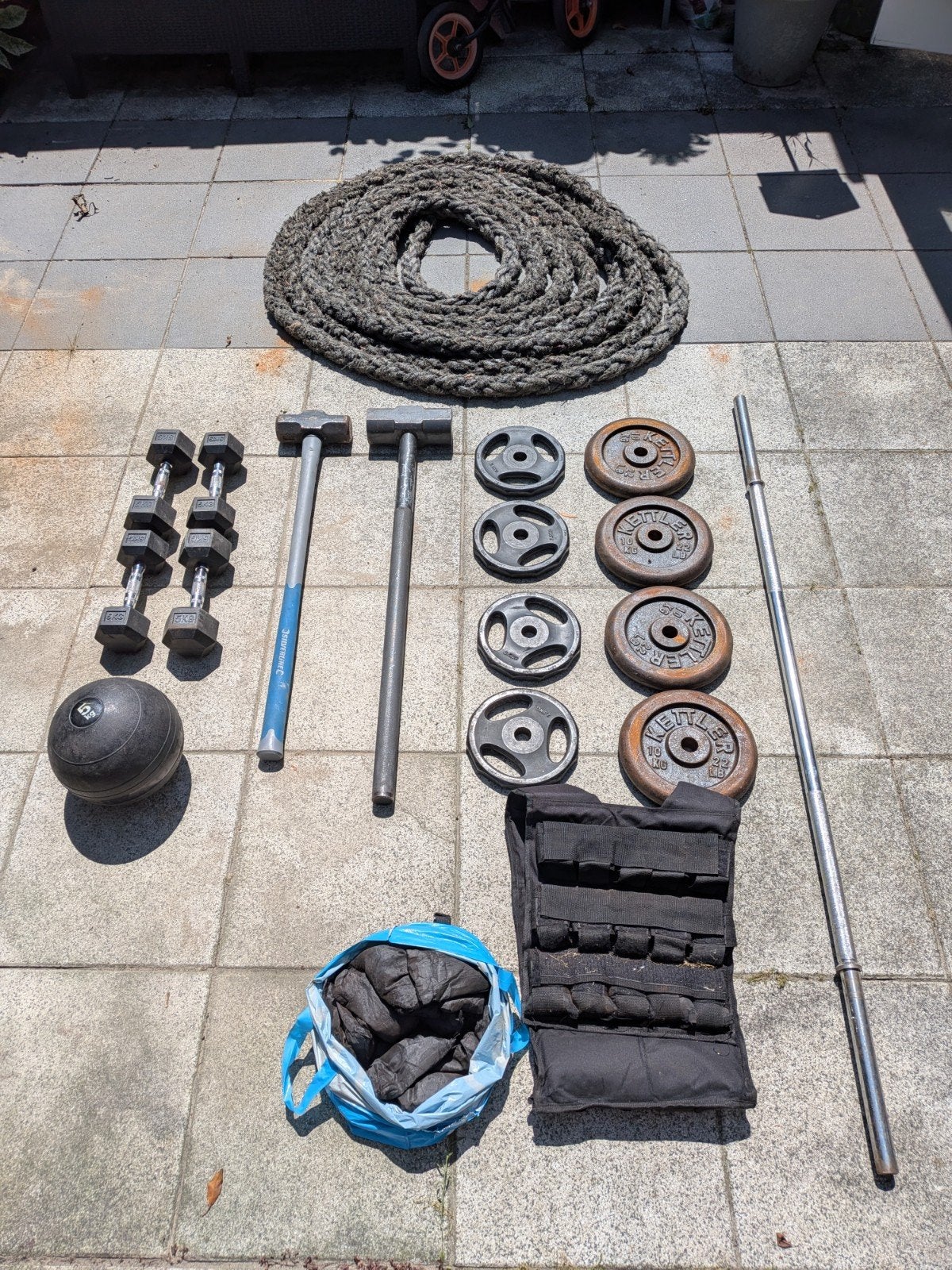 Bootcamp artikelen: oa Battle Rope, Gewichten, Dumbbells, Ophalen, Gebruikt