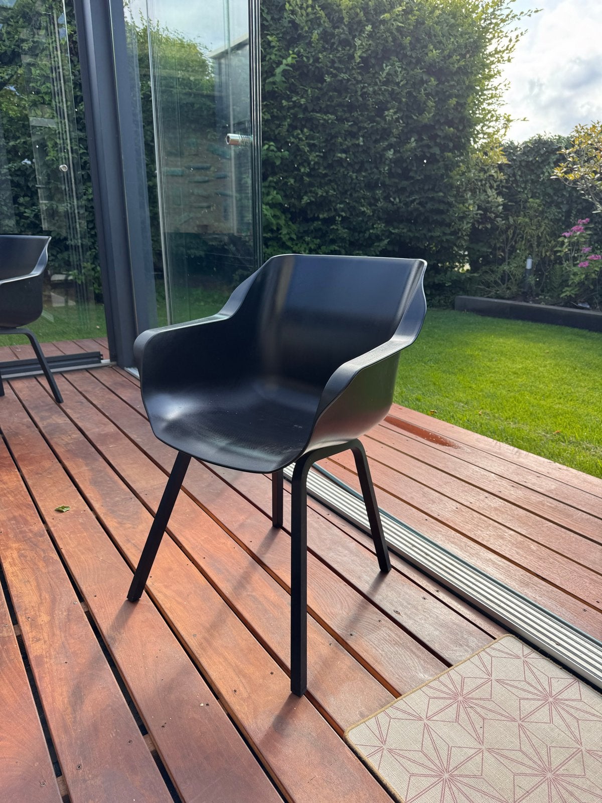 6 x Hartman zwarte kuipstoeltjes, type Sophie, Huis en Inrichting, Stoelen, Ophalen, Kunststof, Zwart, Zo goed als nieuw